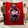 Flannel Fleece Blanket with Marc Márquez Design, Soft Lightweight Throw for Bed Sofa Travel