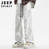 JEEP SPIRIT Мужские модные широкие повседневные брюки свободного кроя