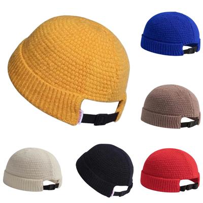 Мужская однотонная модная вязаная шапка Joker осень-зима подростковая шапка-купол хип-хоп шапка унисекс шапка-бини шапка тюбетейка