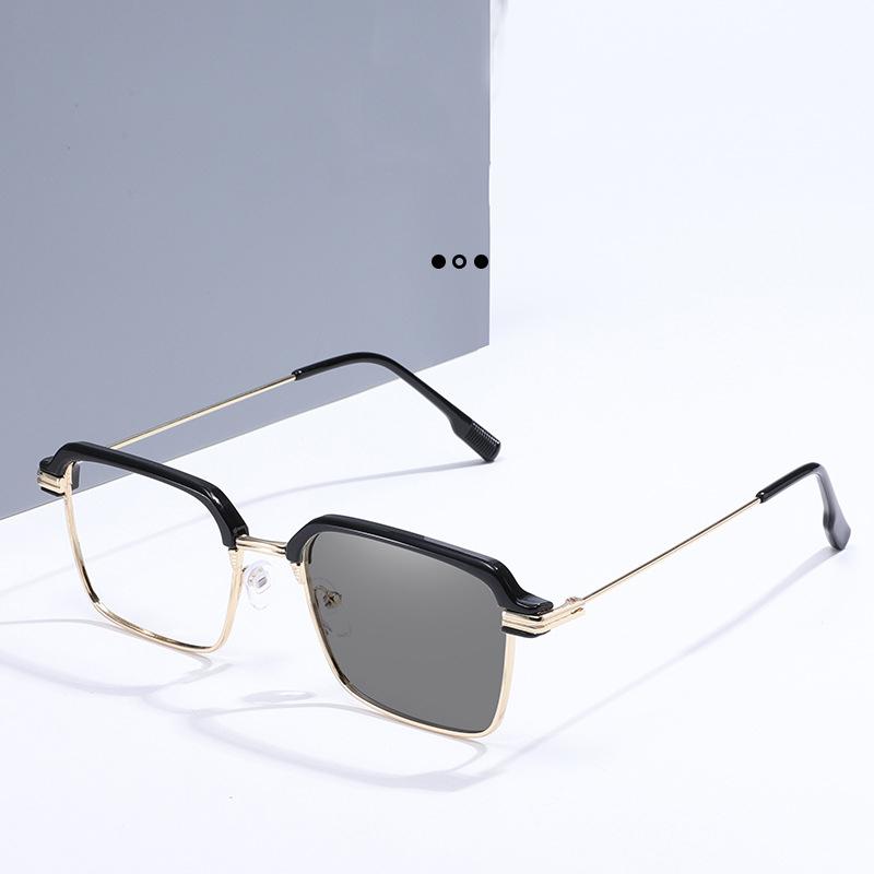 Mens Business Photochromic Shade Reading Glasses Sunglasses Frame Anti Blue Light Presbyopia Eyeglasses Eyewear 0..+4.0 Unisex
