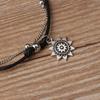 Vintage Fashion Multi Layer Women Leather Sun Pendant Anklets Beads Charm  Foot Chain