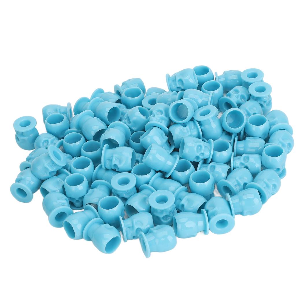 200pcs Tattoo Ink Cups Skull Shaped Stable Base Prevent Falling Off Microblading Pigment Cups