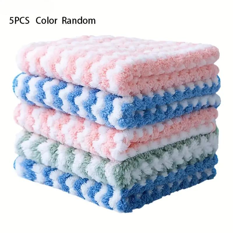 10/5/1 шт тряпка для чистки кухни коралловый флис ткань для мытья посуды супер впитывающая губка для мытья посуды сухие и влажные кухонные полотенца для чистки