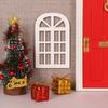 1/12 Dollhouse Mini Wooden Window Frame Model Dollhouse Furniture Decoration Dolls House Micro Scene Construction Props