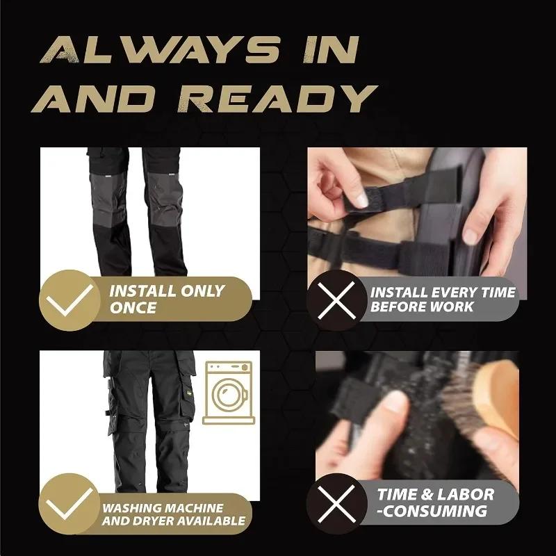 1 пара простых наколенников для тактических брюк. Сделано Вставки из материала ЭВА Противоударный тип, подходит для рабочих брюк