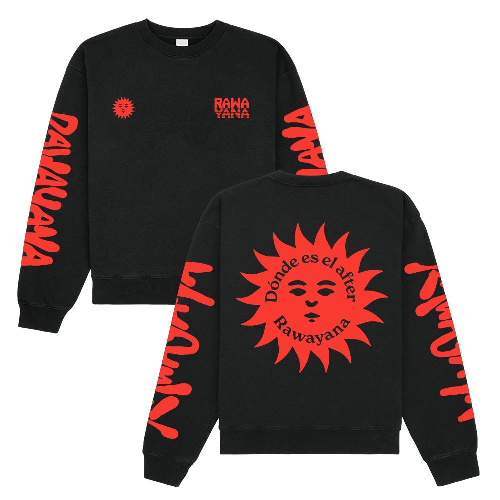 ¿Dónde Es El After? Black Long-Sleve HOODIE Band Rawayana Music Album Sweatshirt Unisex Fashion Women Men Long Sleeve Pullover