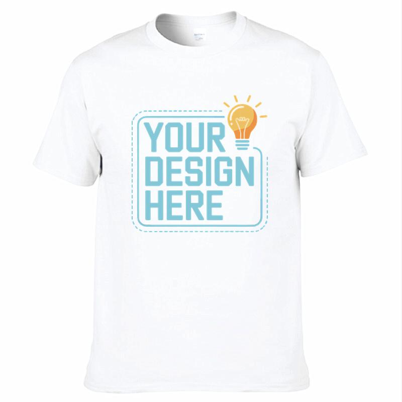 Your Design Here T Shirts Cotton Custom T-Shirt Your Design Logo Text For Men And Women Personalized Tshirt Fitness Tops Tees