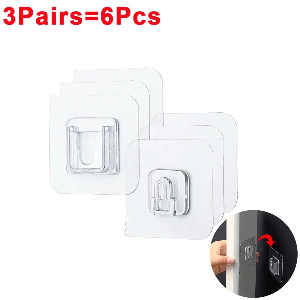 30/2 шт. двухсторонние клейкие крючки прозрачный крючок для хранения для ванной кухни офиса розетка присоска настенные держатели