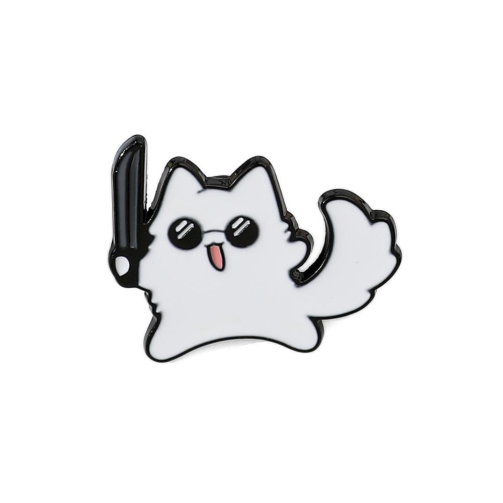 Jujutsu Kaisen Enamel Pin Cartoon Anime Brooches Animals Cat Custom Metal Hat Lapel Clothes Backpack Jewelry Friends Fans Gift