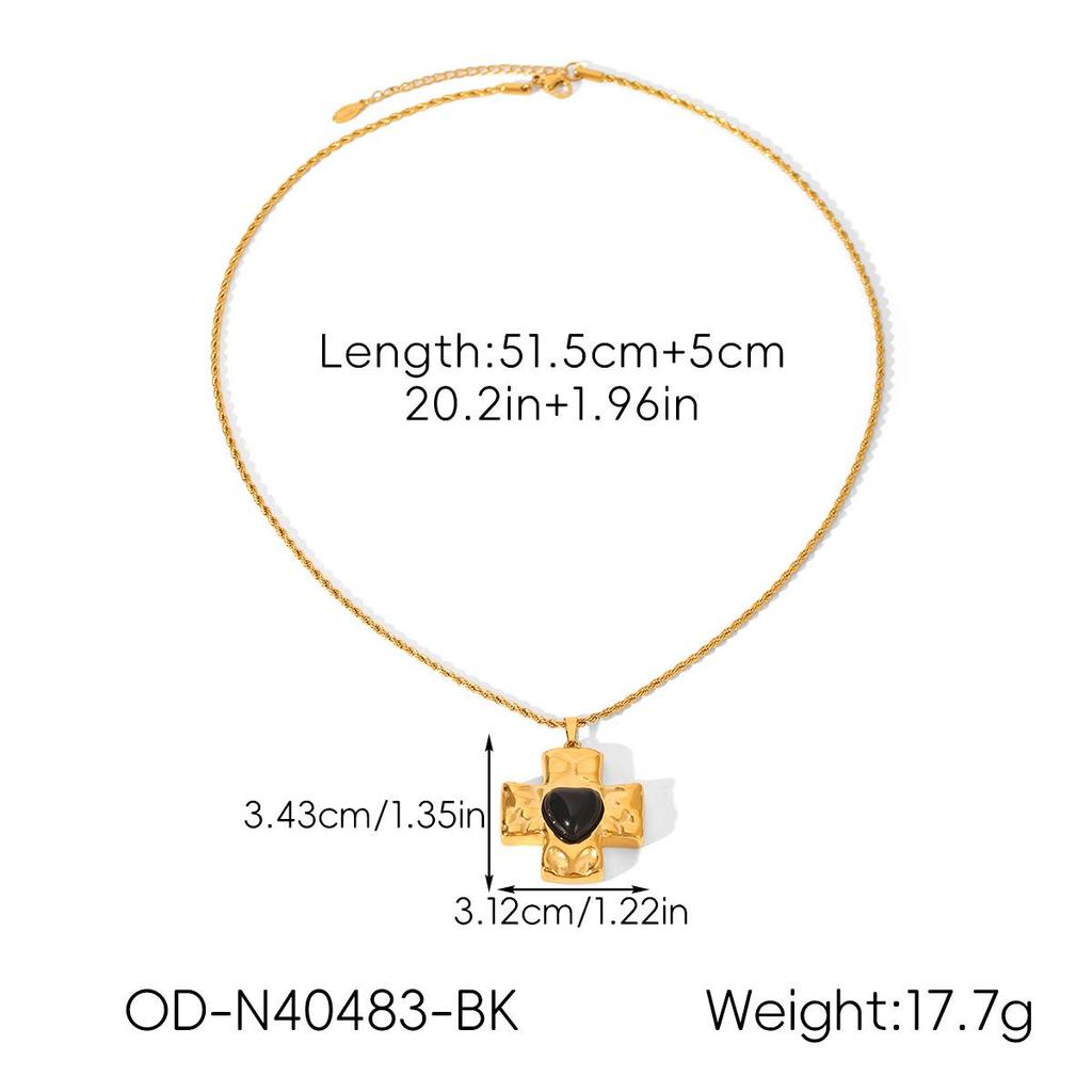 Хит продаж Французское Нержавеющее Стальное Крестовое Ожерелье с Подвеской из Циркона и Жемчуга