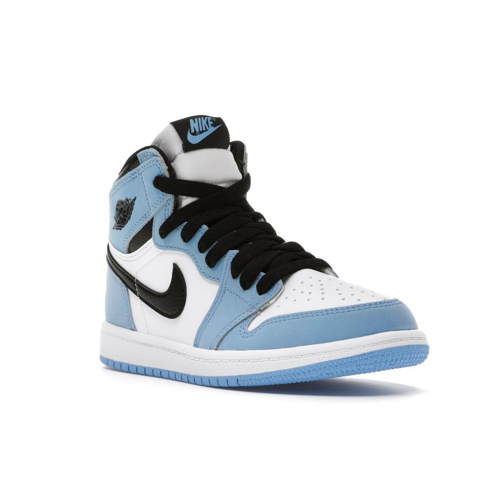 Air Jordan 1 Retro High OG PS University Blue Kids Sneakers White Black AQ2664-134