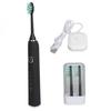 Electric Tooth Brush 5 Modes IPX7 Waterproof Charging Base 1200mAh Smart Toothbrush with Brushhead for Home Travel Black