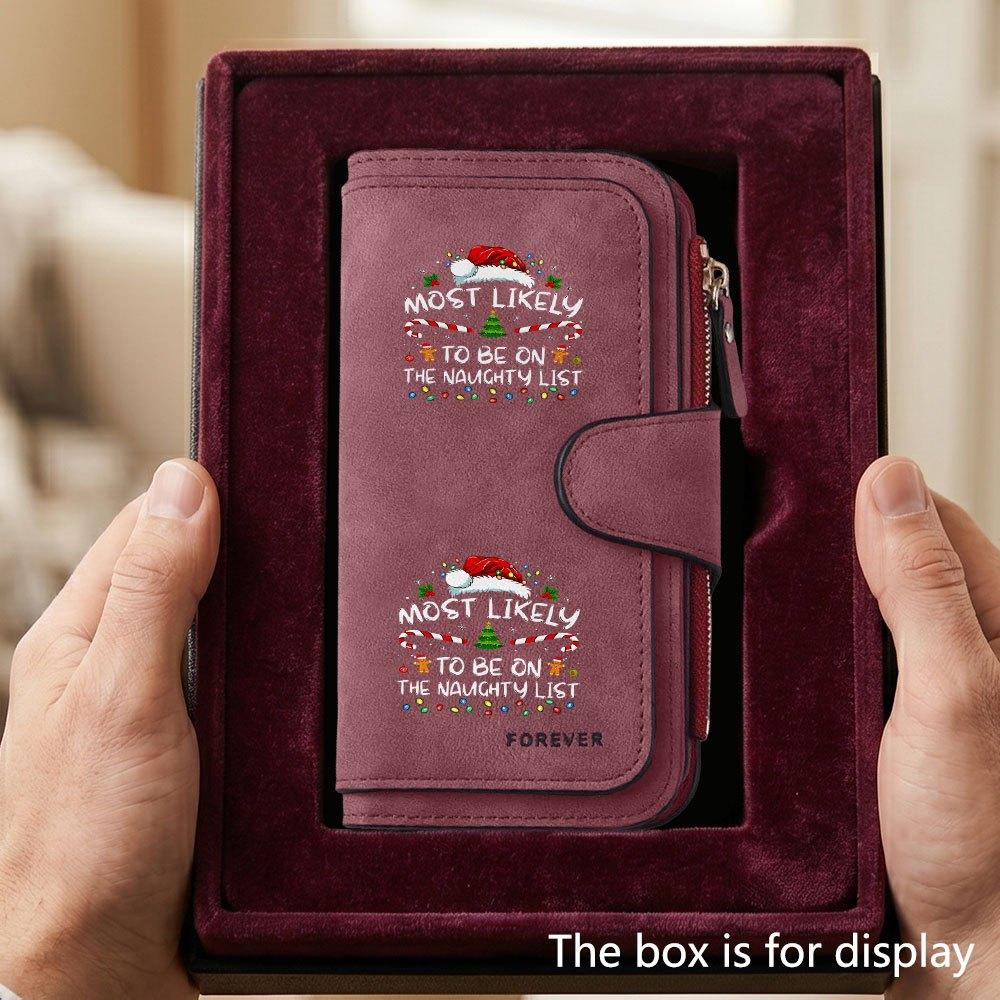 Christmas Tree Gingerbread Man Men's Large Capacity Wallet with Business Card Slot and Cash Pocket, Suitable for Formal Occasions and Office Use,