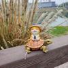Turtle Cat Garden Statue Lawn Ornament,Flowerbed Figure Fishing Decorative Animal Sculpture Resin