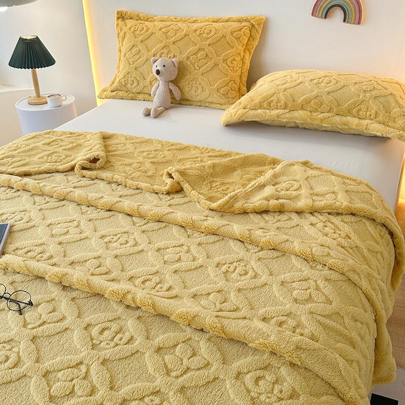 2025Новый Теплый Тафтовый Мягкий Утолщенный Коралловый Флис Одеяло Плед