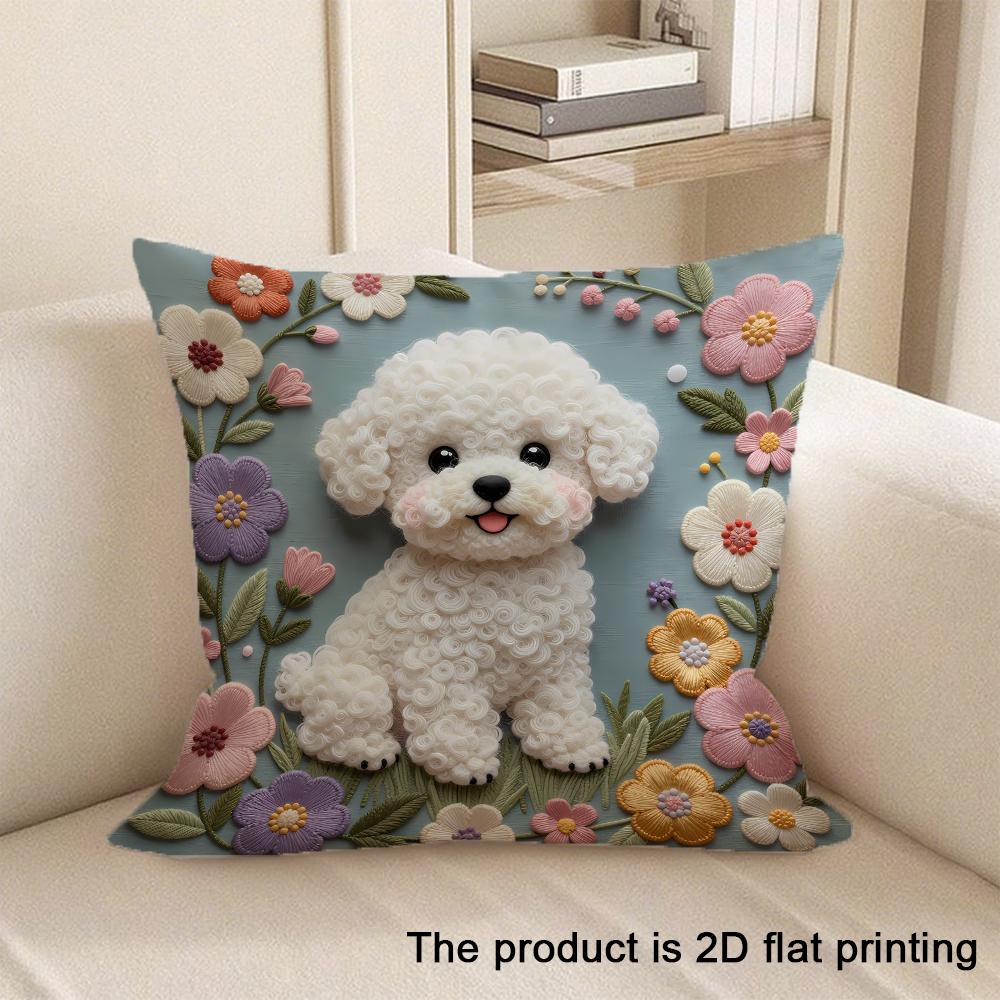 pc Adorable D Flat Printed Animal Themed Pillow Covers Sofa cushion cover home bedroom room decoration