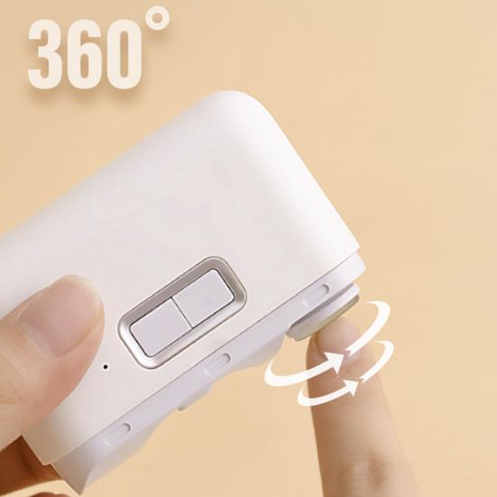 Электрическая машинка для стрижки ногтей, 2-скоростная стрижка и шлифовка ногтей, автоматическая машинка для стрижки ногтей 2-в-1, регулируемый триммер для ногтей