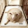 Absorbent Animal Shaped Carpet 3D Printed Bathroom Floor Mat Cat-Shaped Area Rug  Home Floor Decor
