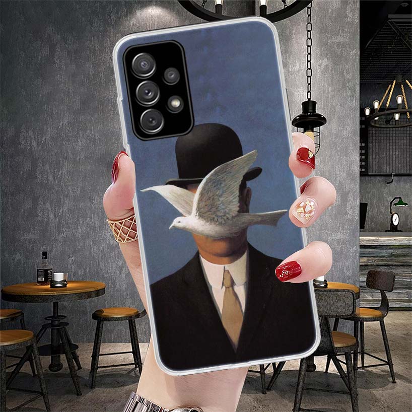 Мягкий чехол для телефона с рисунком Рене Магритта для Samsung Galaxy A12 A22 A32 A52 A72 A02S A51 A50S A71 A70 A31 A20S Note 20 Ultra S10 A10S G