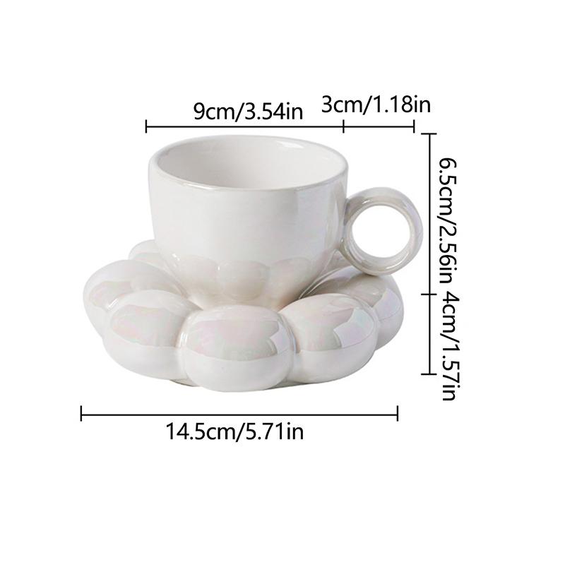 Керамическая кружка для современной гостиной, 200 мл, декоративная тарелка с облаком, набор кофейных чашек, керамическая чашка