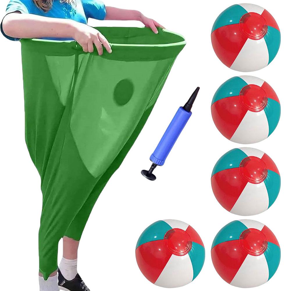 Набор для игры во дворе «Бабушкины трусы» с 2 прыгучими мячами и 1 воздушным насосом, игра для семейного воссоединения на поле, игрушки для метания для детей и взрослых