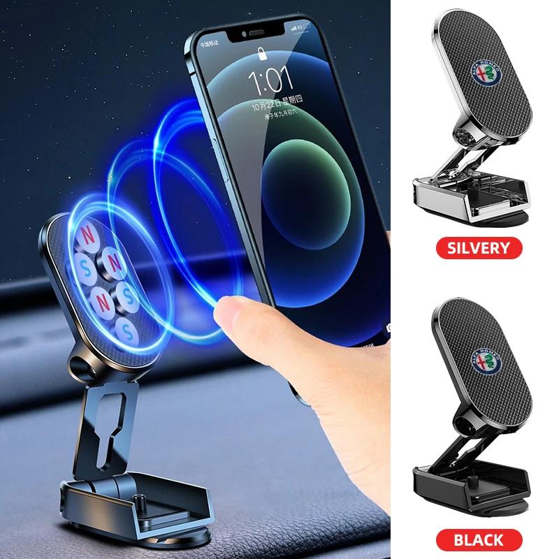 Folding Magnet Cell Phone Stand in Car GPS Support For Alfa Romeo 159 147 156 166 Giulietta Giulia Mito Stelvio Brera Spider ofh853