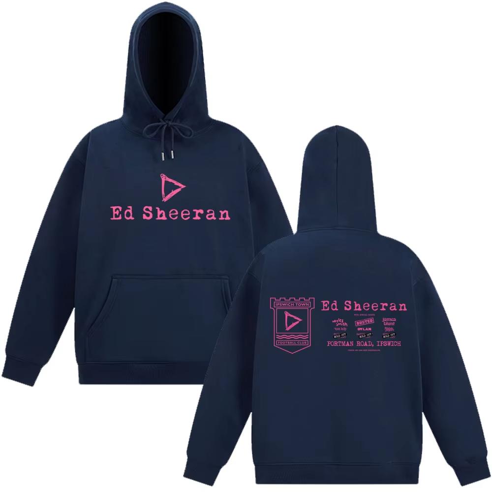 Ed Sheeran Play Tour Merch Hooded Sweatshirt Man Woman Fashion Oversized Long Sleeves Casual Pullover Fans Gift Streetwears