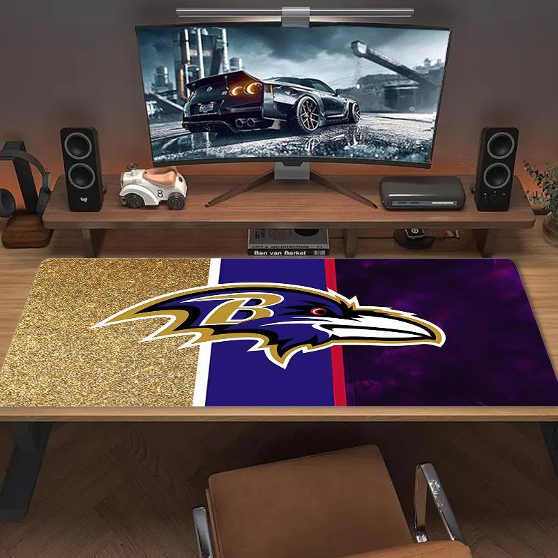 Baltimore Ravens2 Print Cushion Non-slip Laptop Tablet Big Mousepad XXL Mat Mini PC Playmat With Lock edge