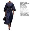 Lady Midi Dress Three Quarter Dolman Sleeves Slim High Waist Solid Color Round Neck Long Dress Summer Spring Prom Party Dating Dress