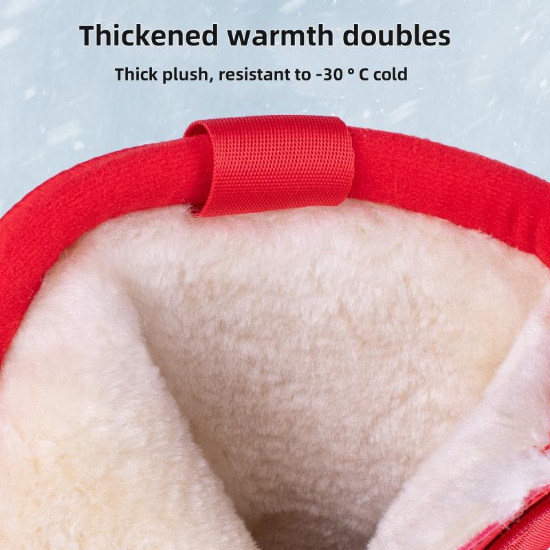 Женские и мужские зимние ботинки с толстым флисом, теплые и нескользящие, короткие ботинки