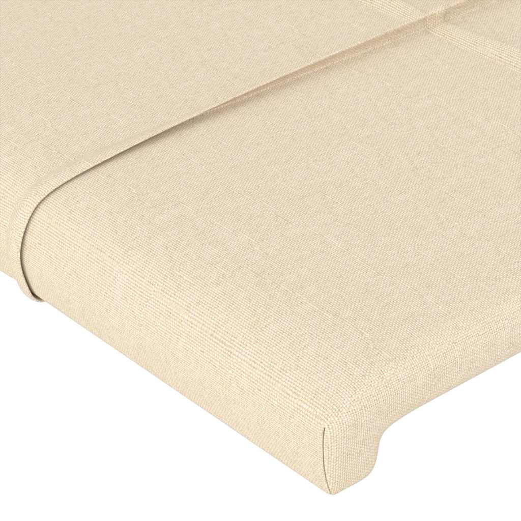 vidaXL LED Kopfteil Creme 90x5x118/128 cm Stoff