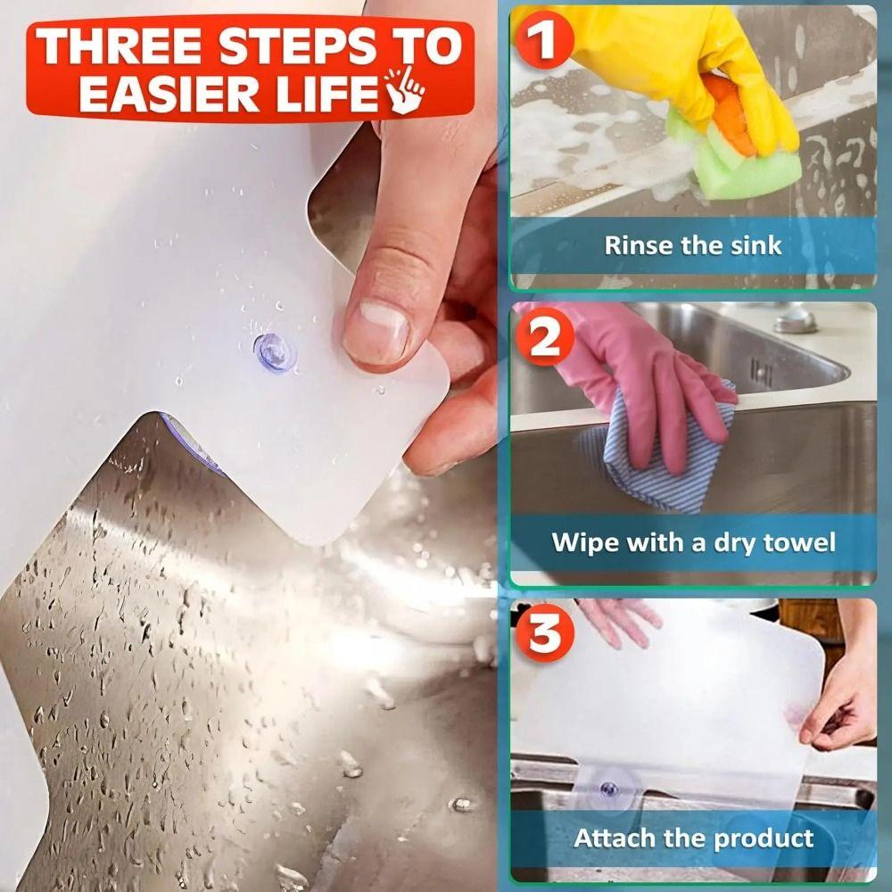 3Pcs High-temperature-resistant Kitchen Splash Guard Set Anti-splash Screen Kitchen Sink