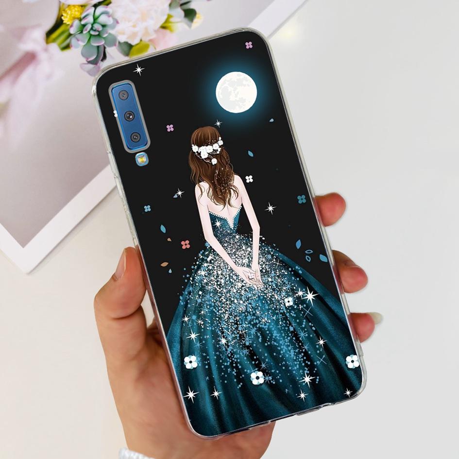 Силиконовый Чехол Для Samsung Galaxy A7 2018 Чехол A750 A750F Чехол Прозрачный ТПУ Модный Чехол Для Телефона Для Samsung A 7 2018 SM-A750F Fundas