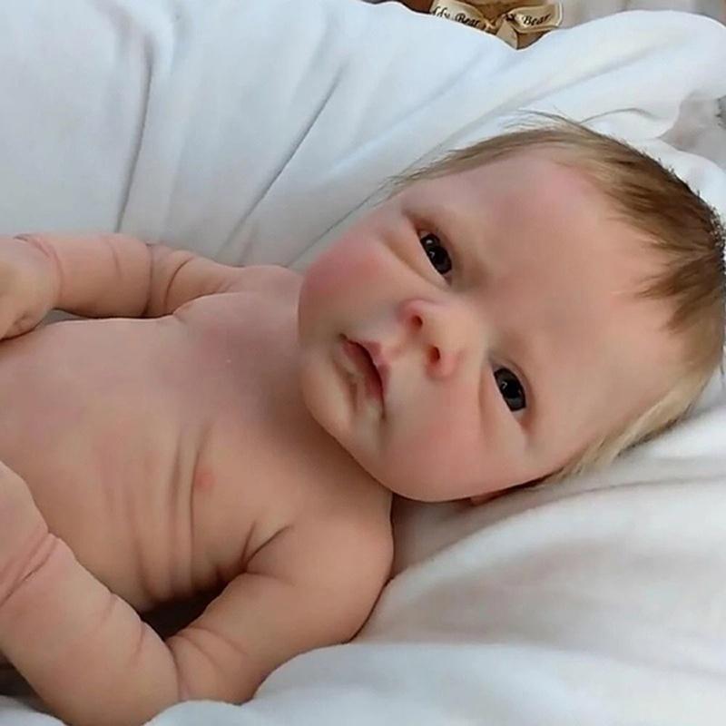 46CM Cute Full Silicone Body Reborn Baby Dolls Handmade Design Vinyl Silicone Lifelike Alive Babies Doll Toys for Kids Girl Birthday Gift