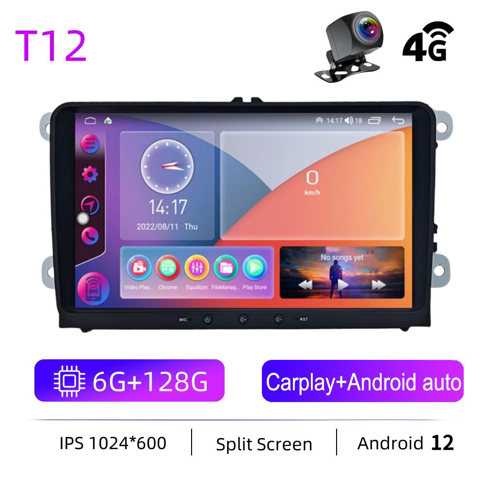 Автомобильное радио 2Din Android Auto Carplay для 9 "Volkswagen Skoda Octavia Golf 5 6 Touran Passat B6 Polo Jetta Multimedia GPS HU Wi-Fi