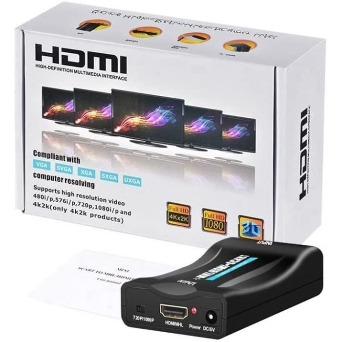 Adaptateur - Peritel - A538 - 1080p - 60Hz - Convertisseur Analogique vers Numérique