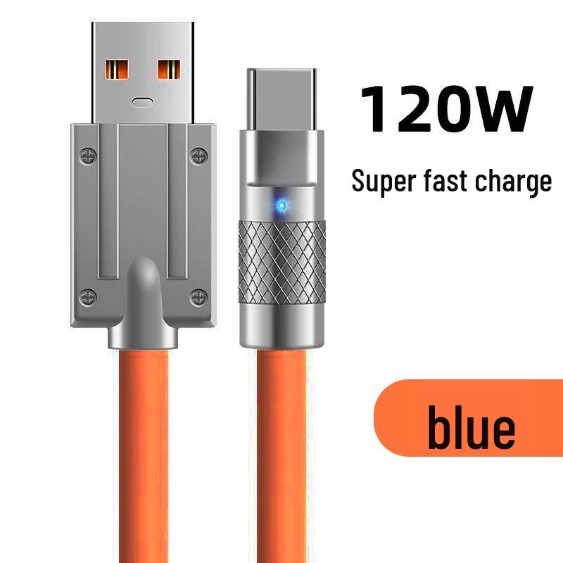 Супербыстрый зарядный кабель Dual Type-C мощностью 120 Вт для Apple, Huawei, Vivo, Oppo и Xiaomi с цифровым дисплеем, совместимый с 6A