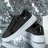 Brand Women Platform Casual Sneakers Sequins Thick-soled White Silver Shoes for Women Shining Crystal Sneakers Trend Men Shoes