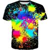 Летняя мода 3D-печать Крутой принт Мужская Женская Повседневный узор Круглый вырез Футболка с коротким рукавом