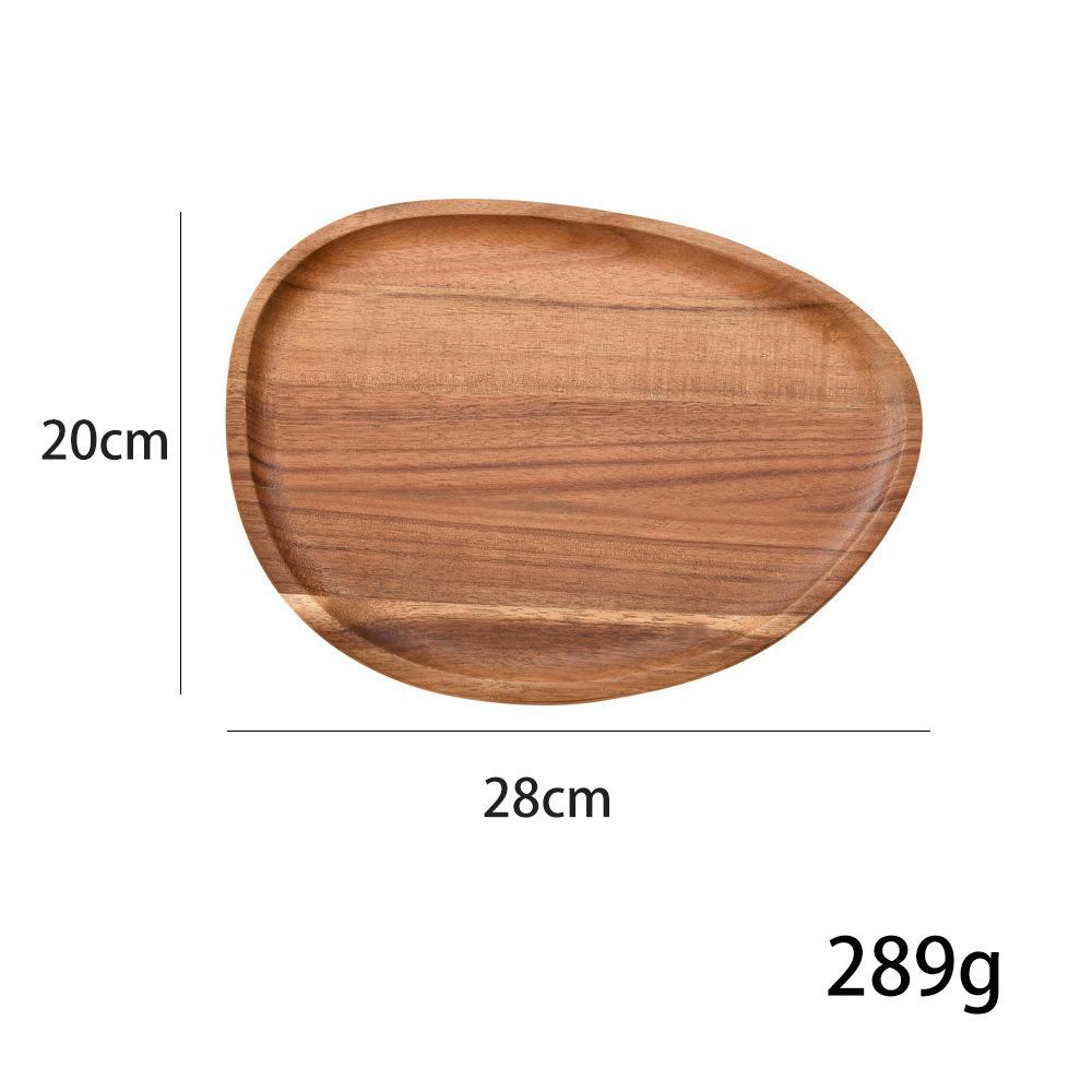 Creative Acacia Wood Fruit Plate Japanese Fruit Snack Plate Restaurant Food Plate Multifunctional Tray Teacup Tray