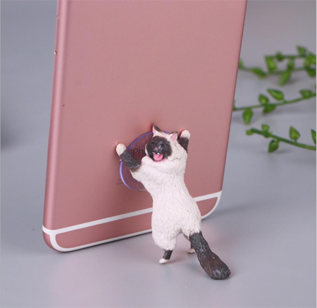 Cute Cat Mobile Phone Holder Stand Desk Socket Smartphone Holder For