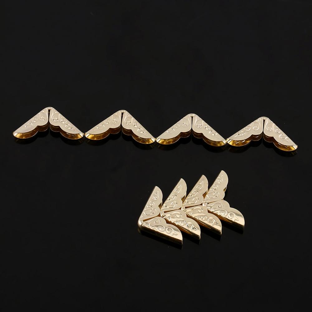 100 шт., ретро-желтые металлические книги, альбомы, меню, папки для ноутбуков, угловые протекторы для файлов