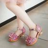 New Princess Shoes Kids Shoes Girls High Heels Dress Shoes Flower Butterfly Sandals Bowknot Crystal Princess Queen Cosplay Party Girl Dance Shoes