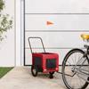 VidaXL Pet Bike Trailer Red and Black 93929