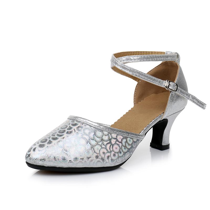 Модные женские туфли для латинских танцев с закрытым носком, танго, вальс, мамбо, румба, самба, профессиональная обувь для тренировок на мягкой подошве