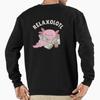 Unisex Cotton Sweater Pullover Hoodie Printed Sweater Cute Relax A Lot Axolotl Funny Pun Pullover Sweatshirt Casual Long Sleeve Sweatshirt