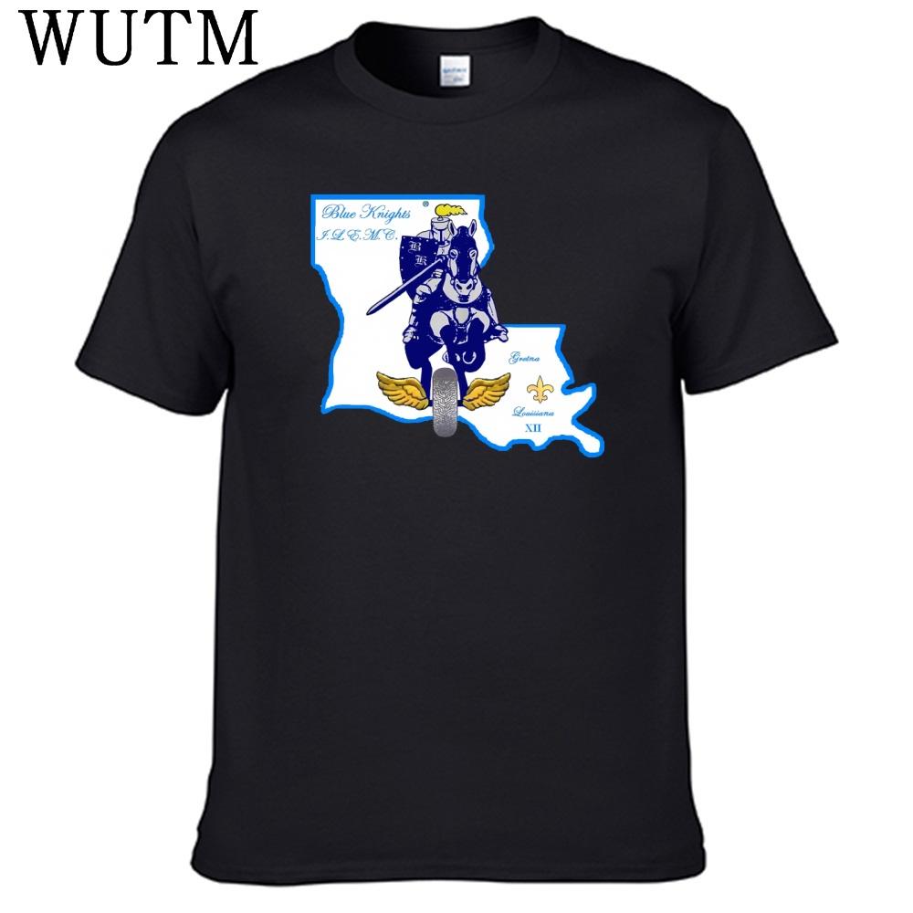 New Blue Knights T Shirt 100 Cotton Men Shirt