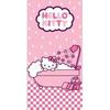 Bath Towel - HELLO KITTY - Pink - 1 Person - 100% Cotton - Classic Style