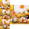 Delightful Thanksgiving Gnome Doll With Leaf Hat For Stylish Autumn Decoration Home