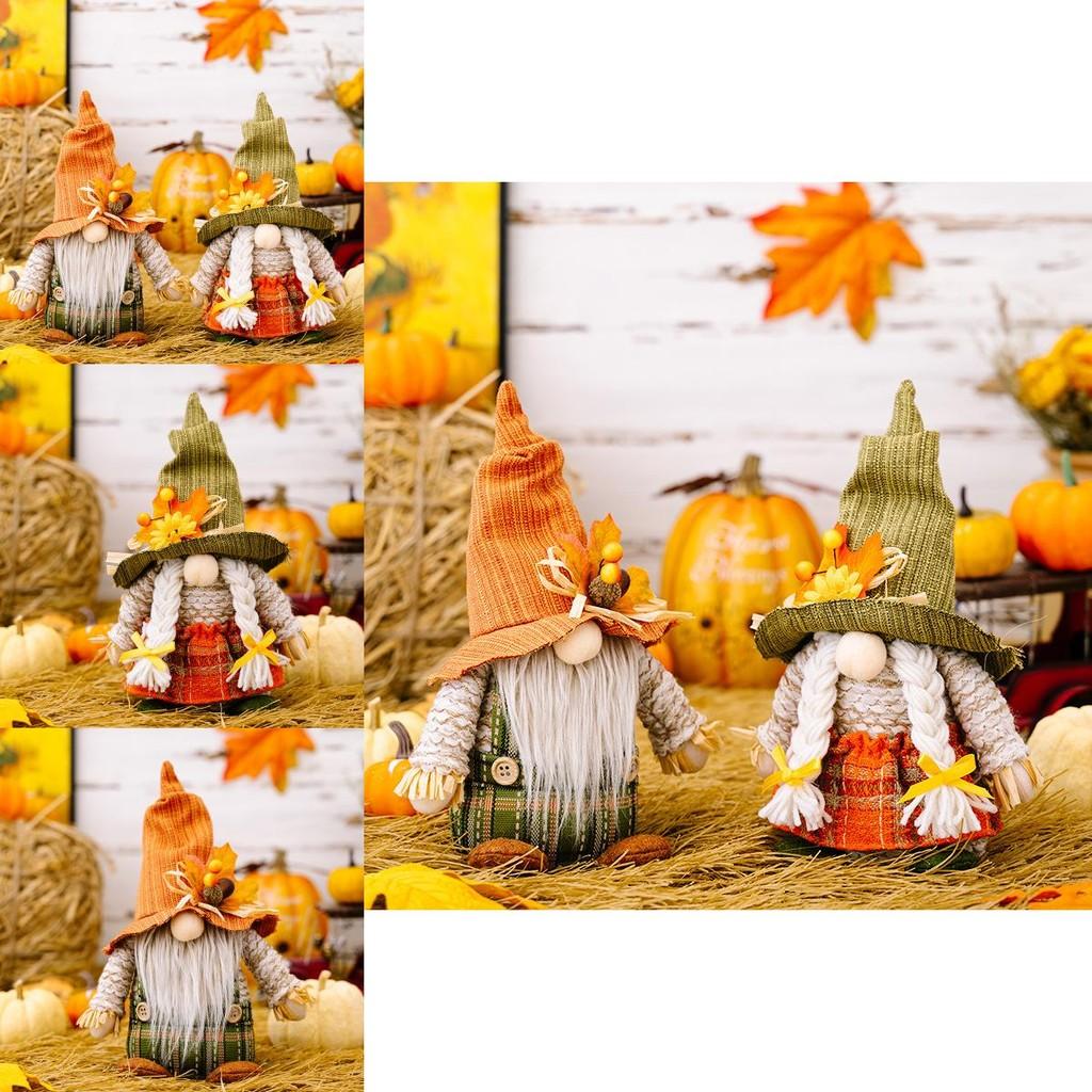 Delightful Thanksgiving Gnome Doll With Leaf Hat For Stylish Autumn Decoration Home